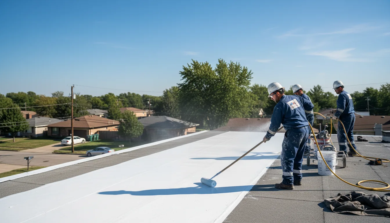 Commercial roof coating in Corfu, NY near me
